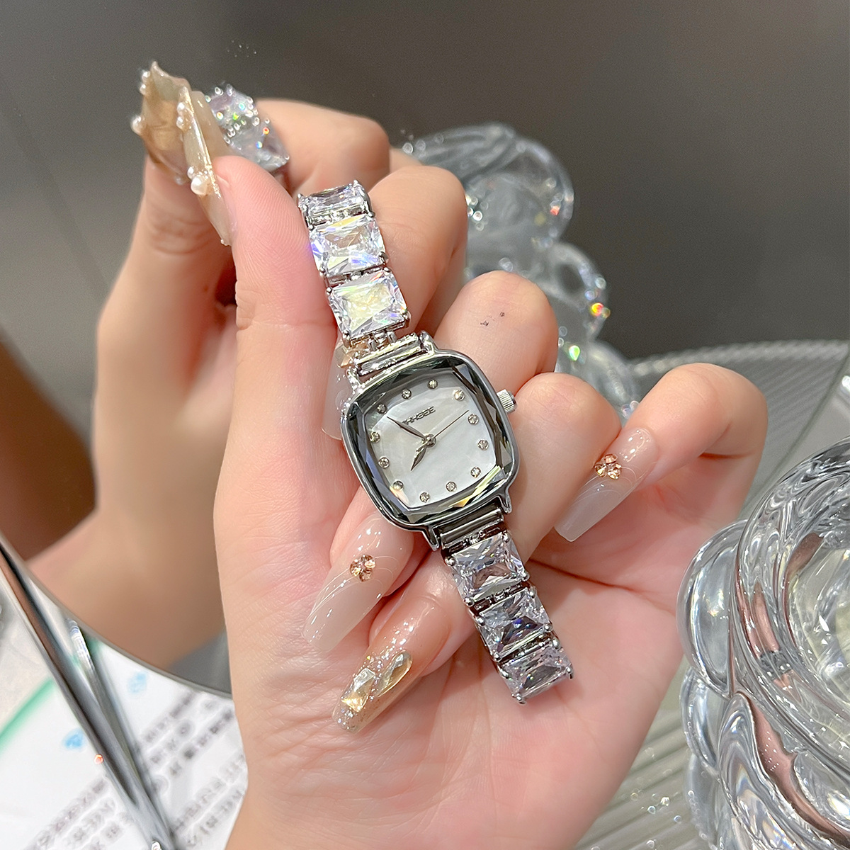 Jewelry Diamond Watches - 2025 High-end Women Watch Diamond Light