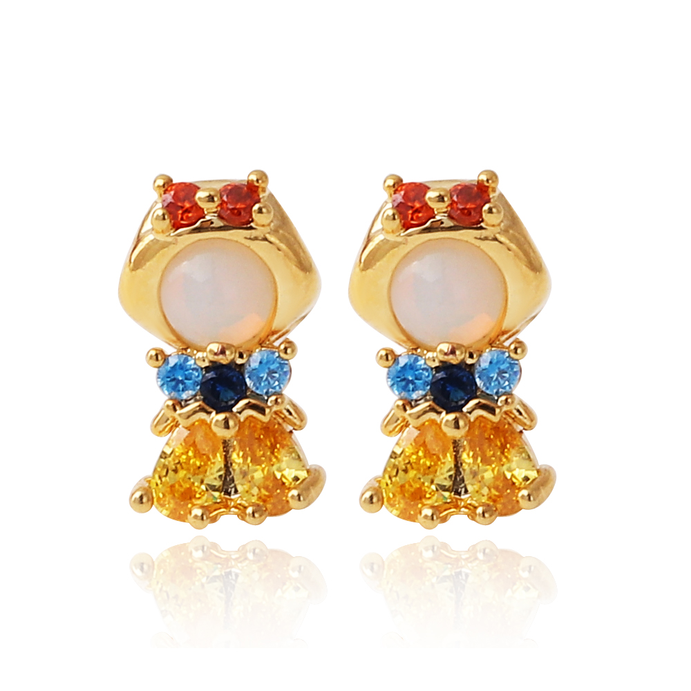 Opal Earrings Dangle - Lovely Pink Crystal Princess Earrings for
