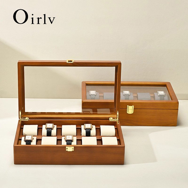 Mystery Jewelry Jar Watches - Oirlv 10 Grids Watch Box Wooden
