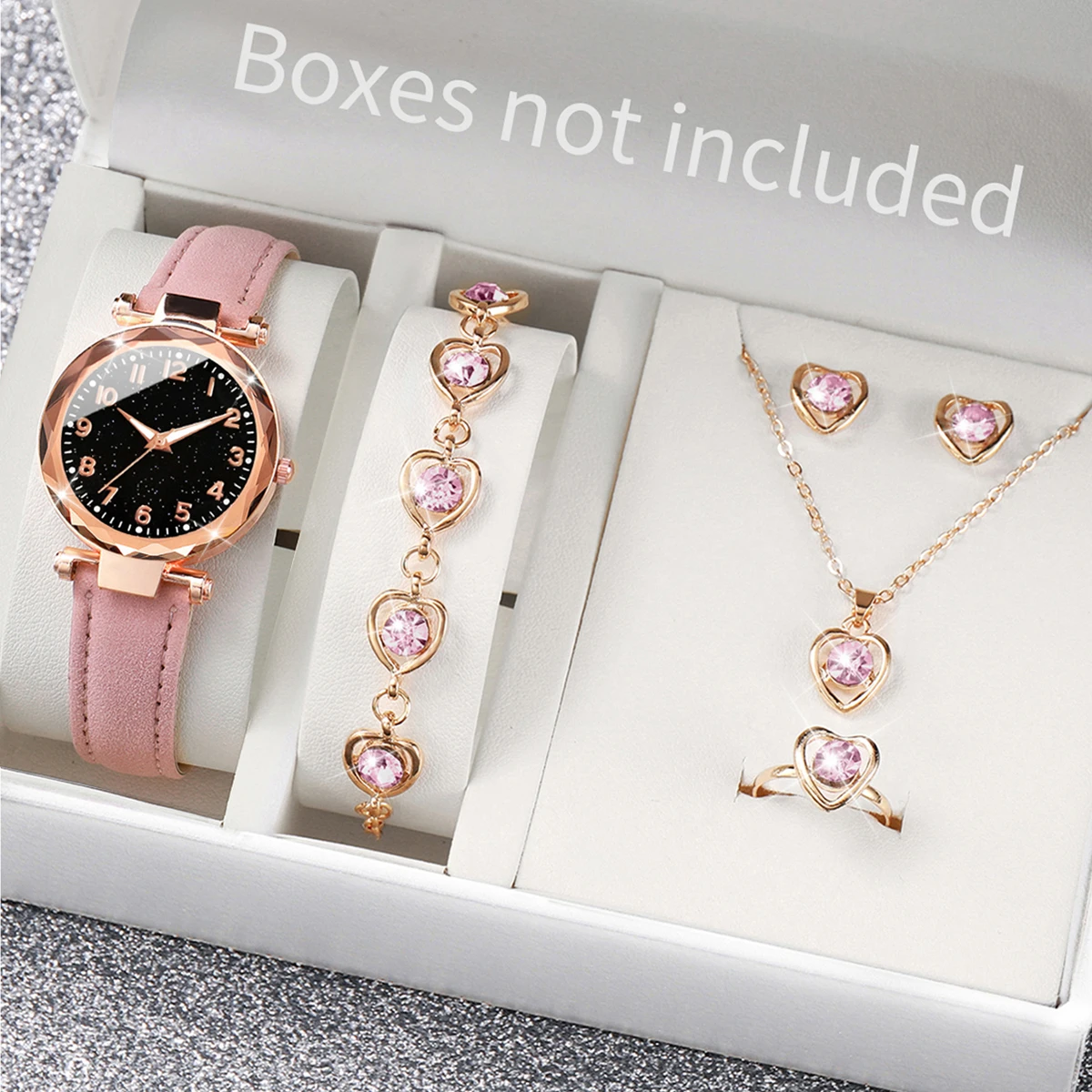 Mystery Jewelry Jar Watches - 5/6PCS Fashion Women Watches Casual Leather