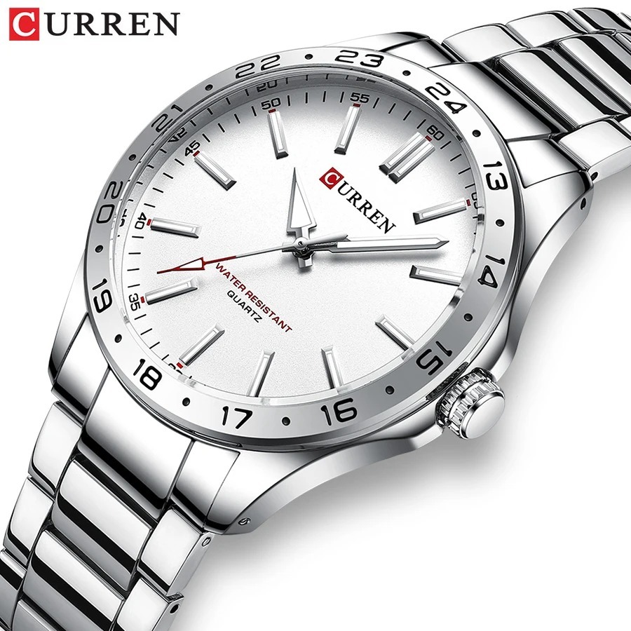 Jewelry Watches Silver - CURREN 8452 Silver White Gift Quartz