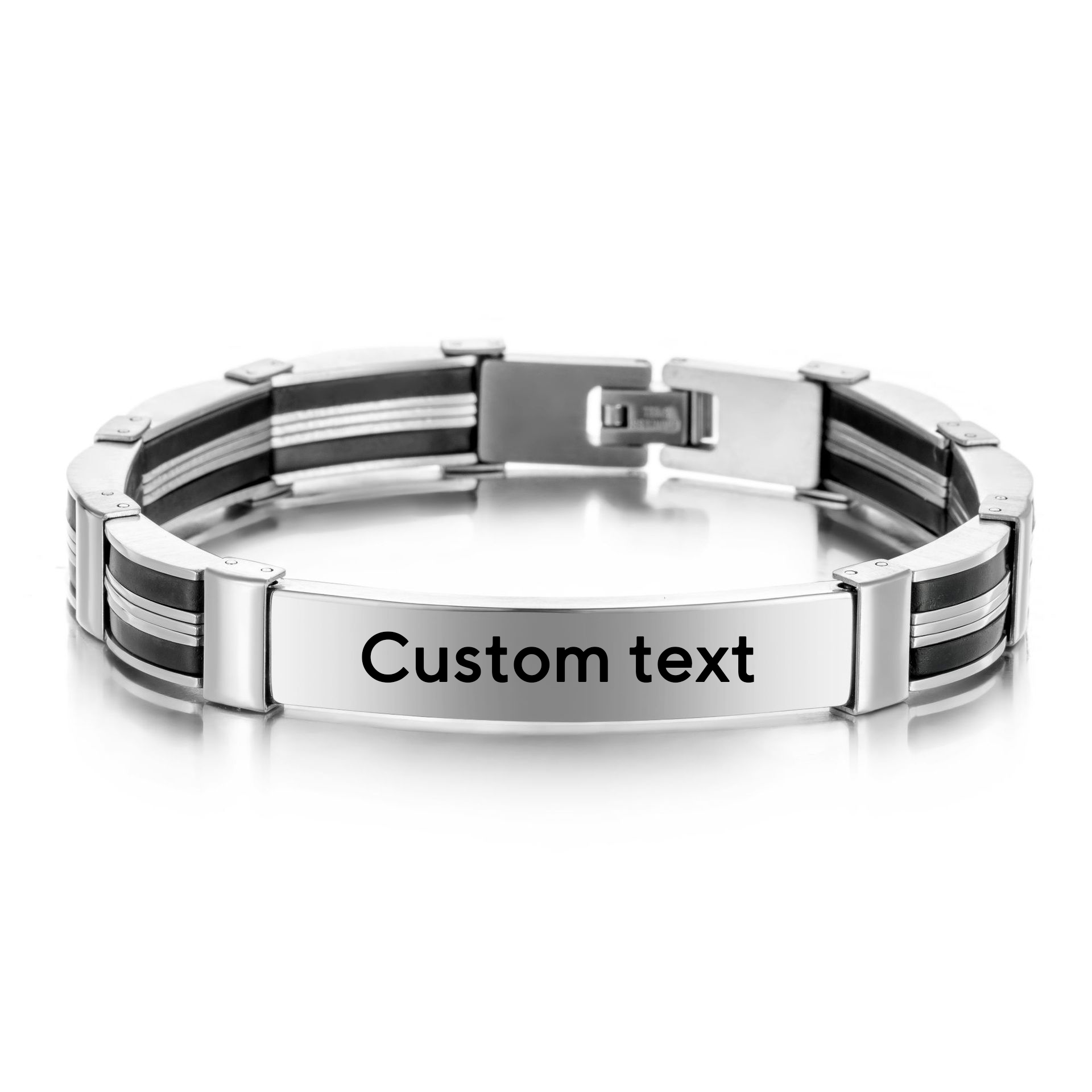 Jewelry Watches For Men - Punk Custom TEXT Name Men Stainless