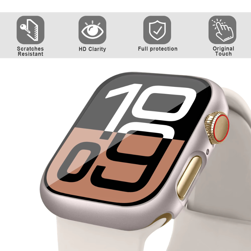 Tempered Glass+Case For Apple  - огляд і ціна Jewelry Smart Watches