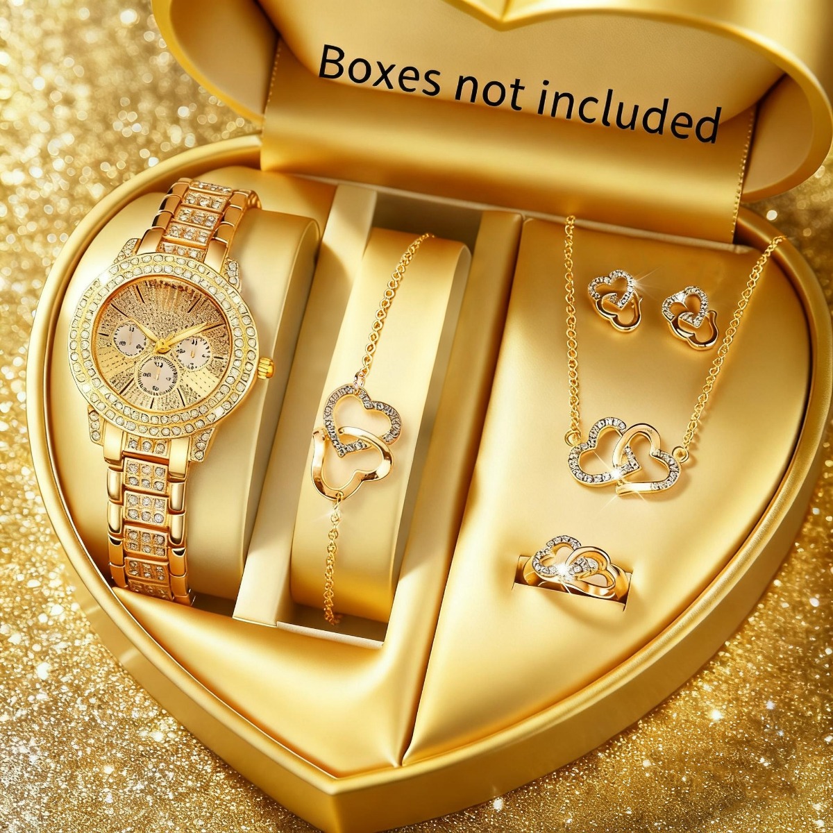 6PCS Luxury Rhinestone Women W - огляд і ціна Mystery Jewelry Jar Watches