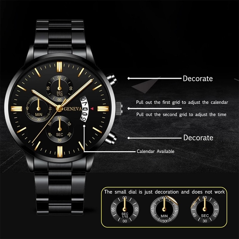 Fashion Men Black Stainless St - огляд і ціна Seiko Watch 5 Sports
