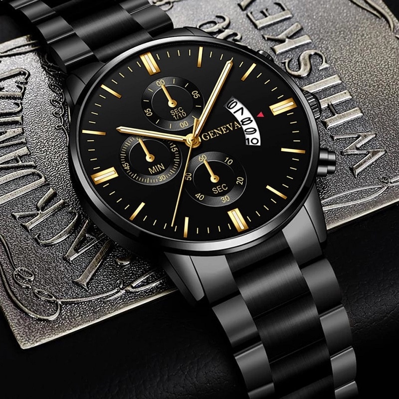 Fashion Men Black Stainless St - огляд і ціна Seiko Watch 5 Sports