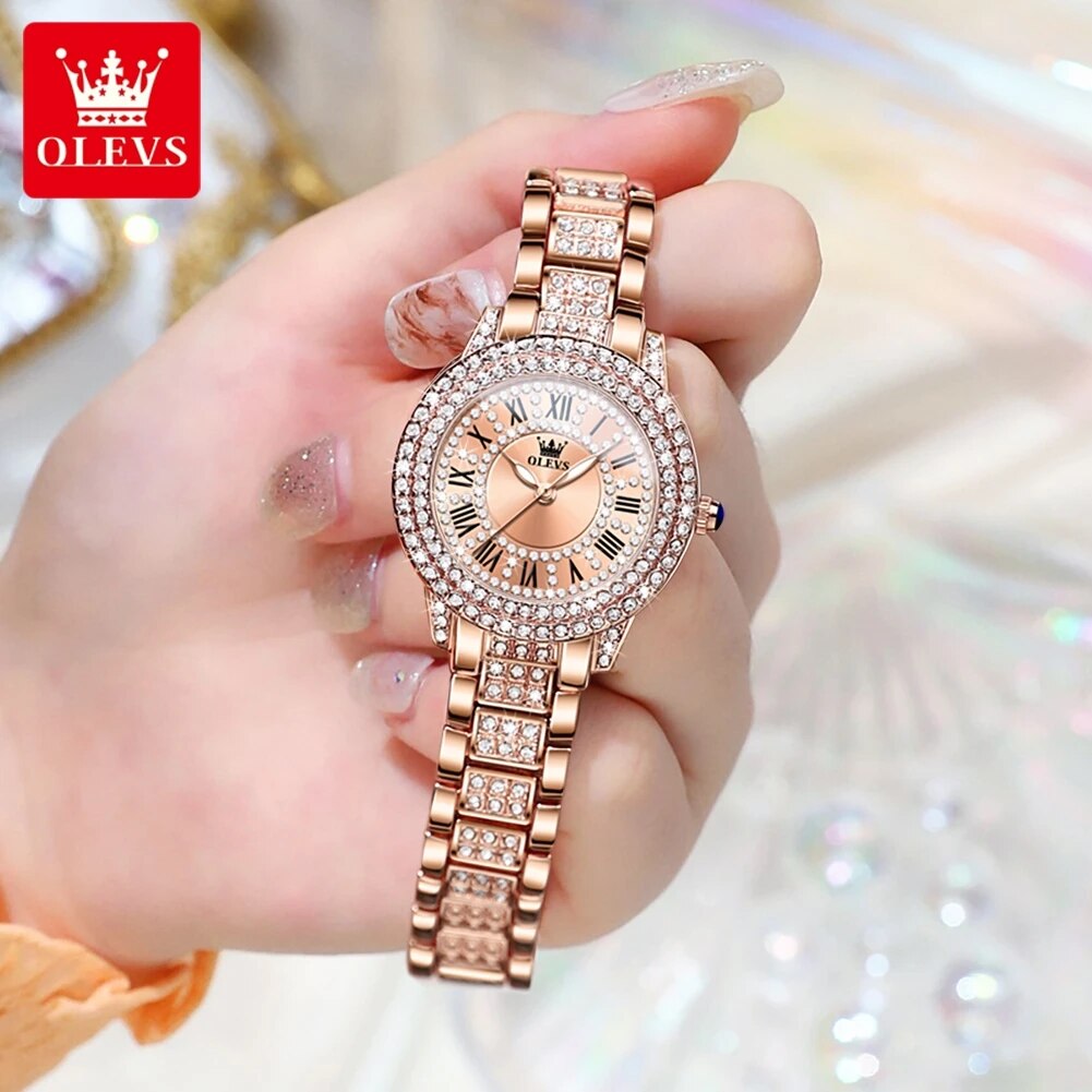 OLEVS 9943 Luxury All Diamond  - огляд і ціна Jewelry Diamond Watches