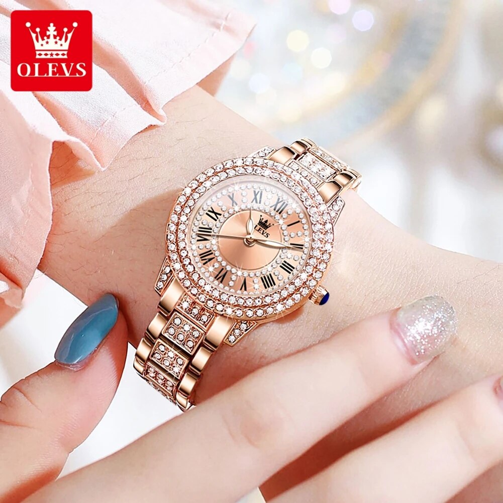 OLEVS 9943 Luxury All Diamond  - огляд і ціна Jewelry Diamond Watches