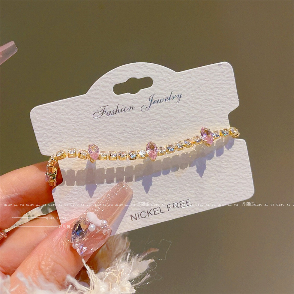 Pink Full Diamand Zircon Brace - огляд і ціна Best Jewelry Watches