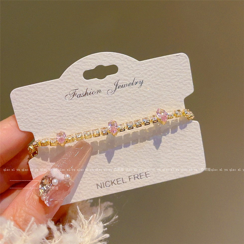 Pink Full Diamand Zircon Brace - огляд і ціна Best Jewelry Watches