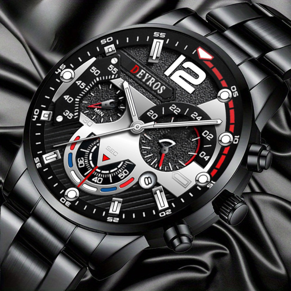 3pcs/set Fashion Men's Watch B - огляд і ціна Best Jewelry Watches