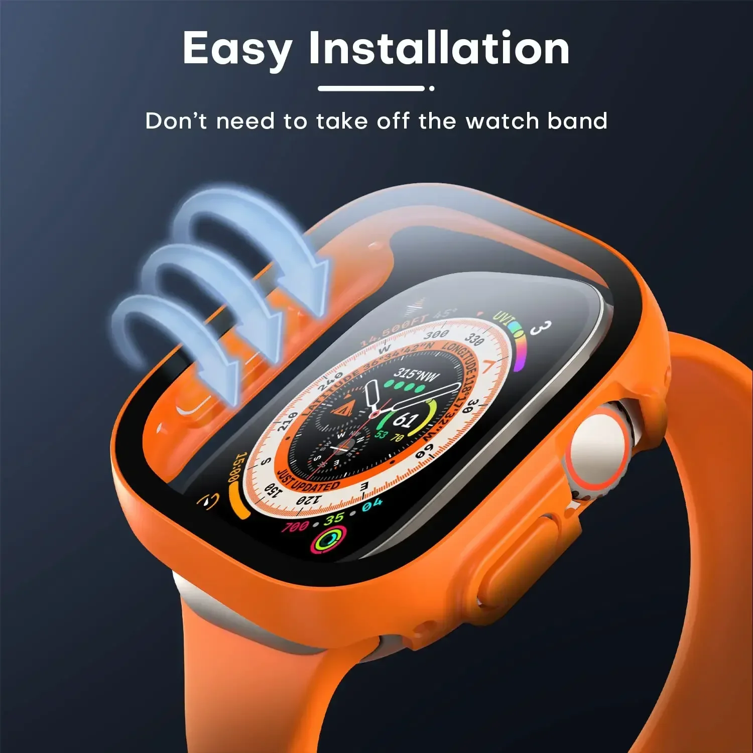 Glass+ Cover For Apple Watch c - огляд і ціна Jewelry Smart Watches
