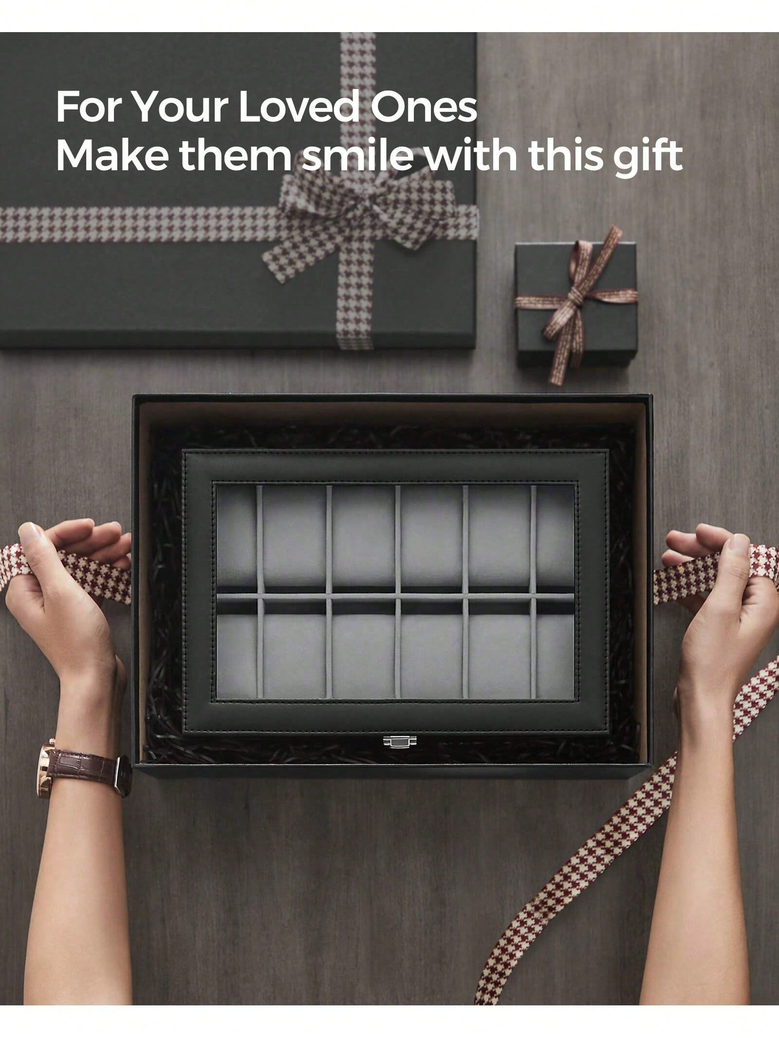 12-Slot Lockable Watch Box wit - огляд і ціна Jewelry Box With Watches