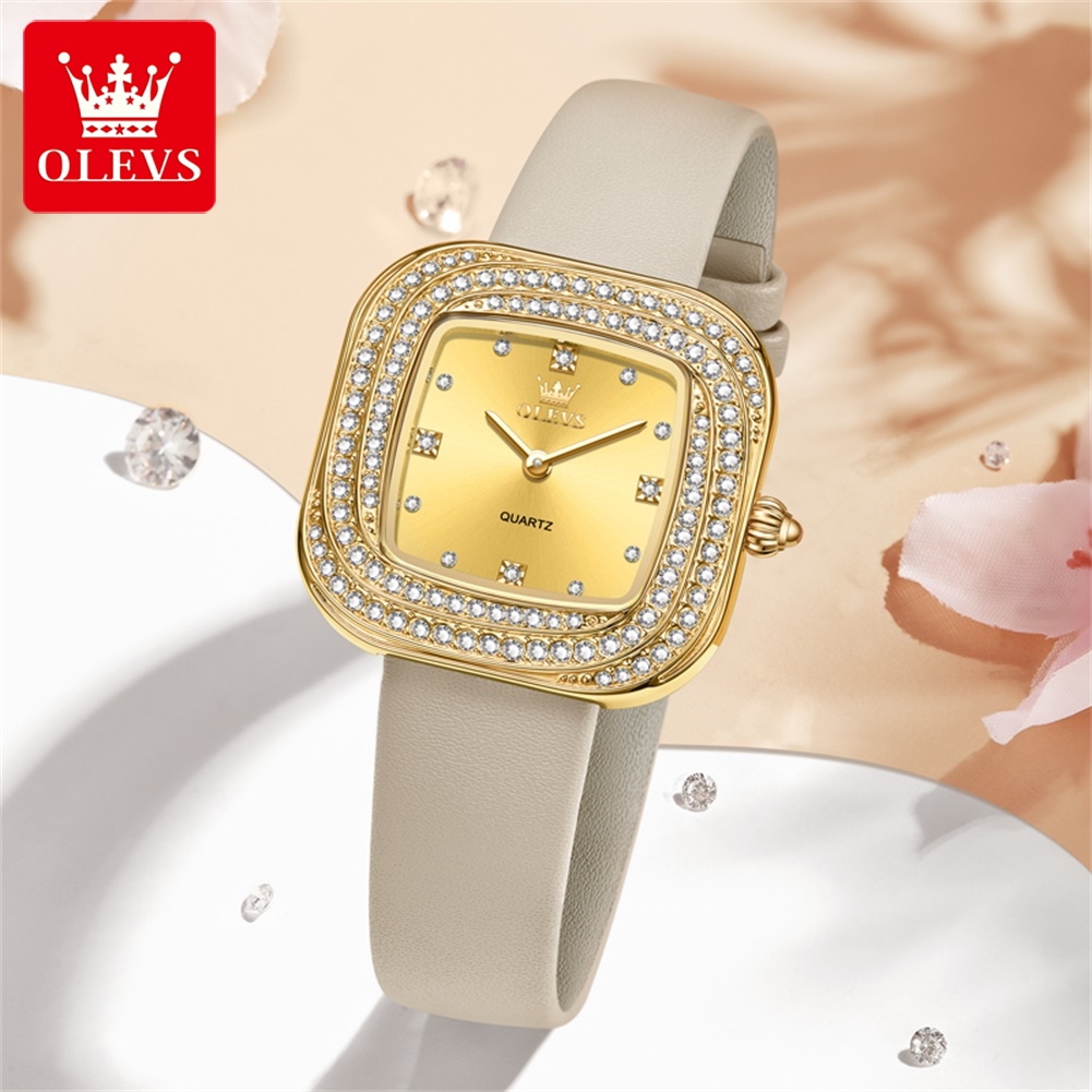 OLEVS Fashion Ladies' Square Q - огляд і ціна Jewelry Diamond Watches