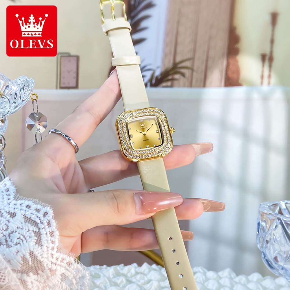 OLEVS Fashion Ladies' Square Q - огляд і ціна Jewelry Diamond Watches
