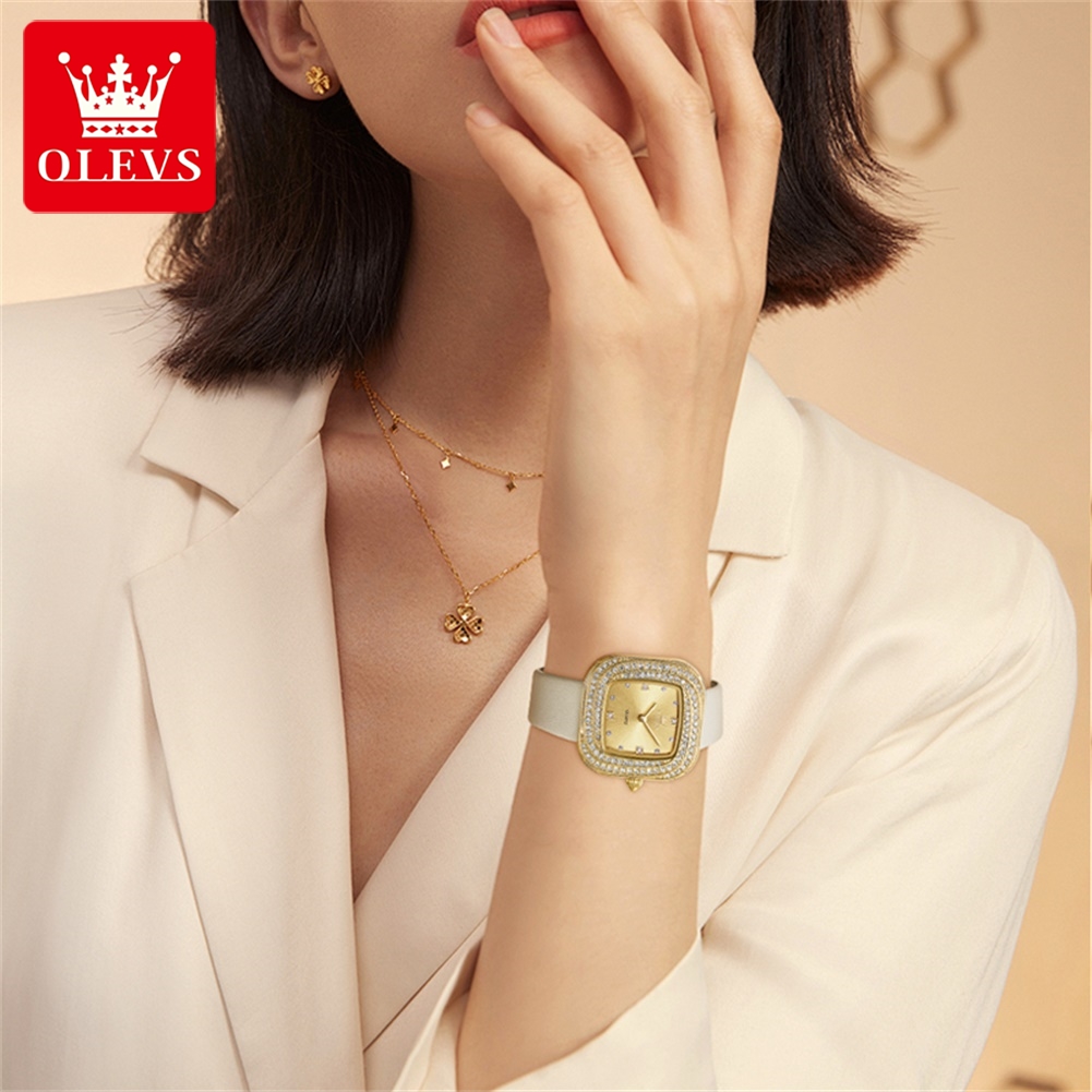 OLEVS Fashion Ladies' Square Q - огляд і ціна Jewelry Diamond Watches