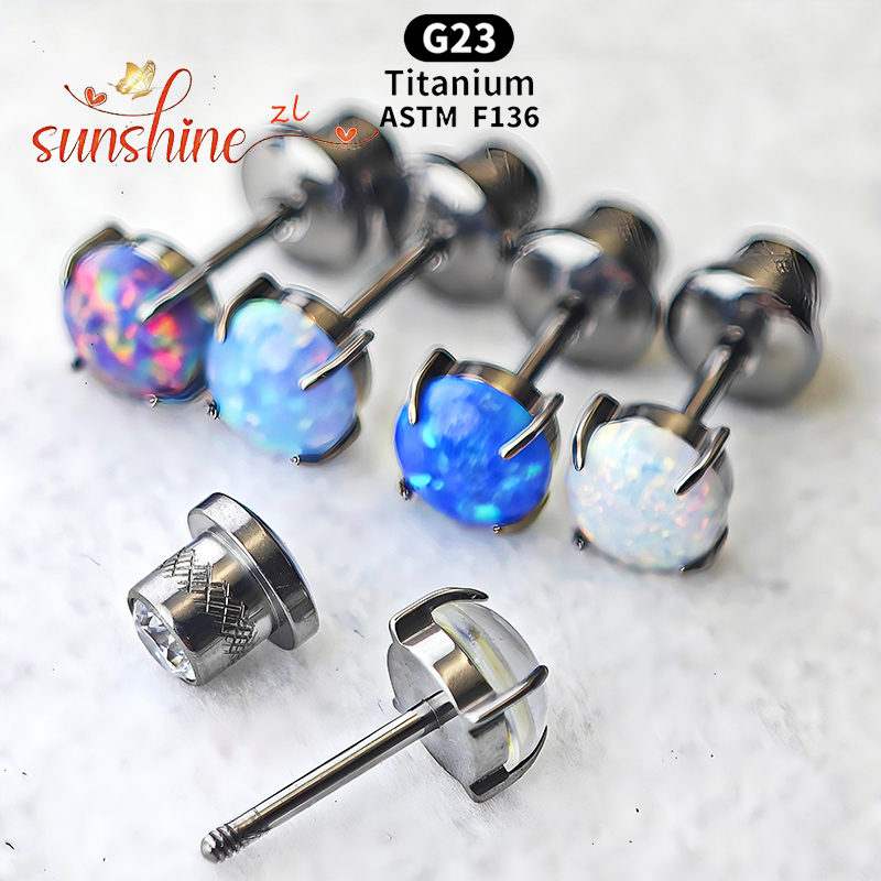 2PCS ASTM F136 Titanium Opal M - огляд і ціна Opal Earrings Dangle