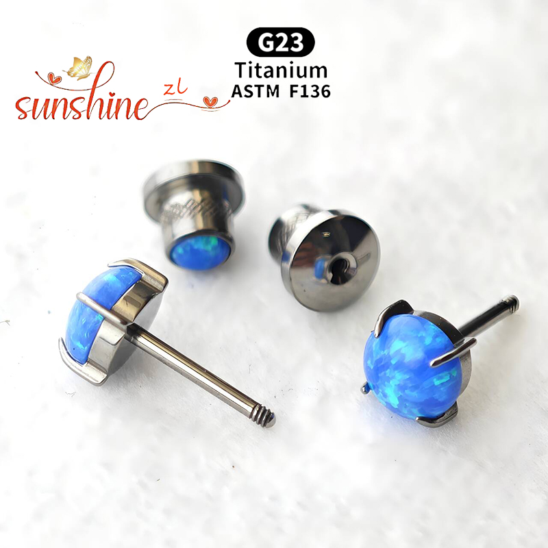 2PCS ASTM F136 Titanium Opal M - огляд і ціна Opal Earrings Dangle
