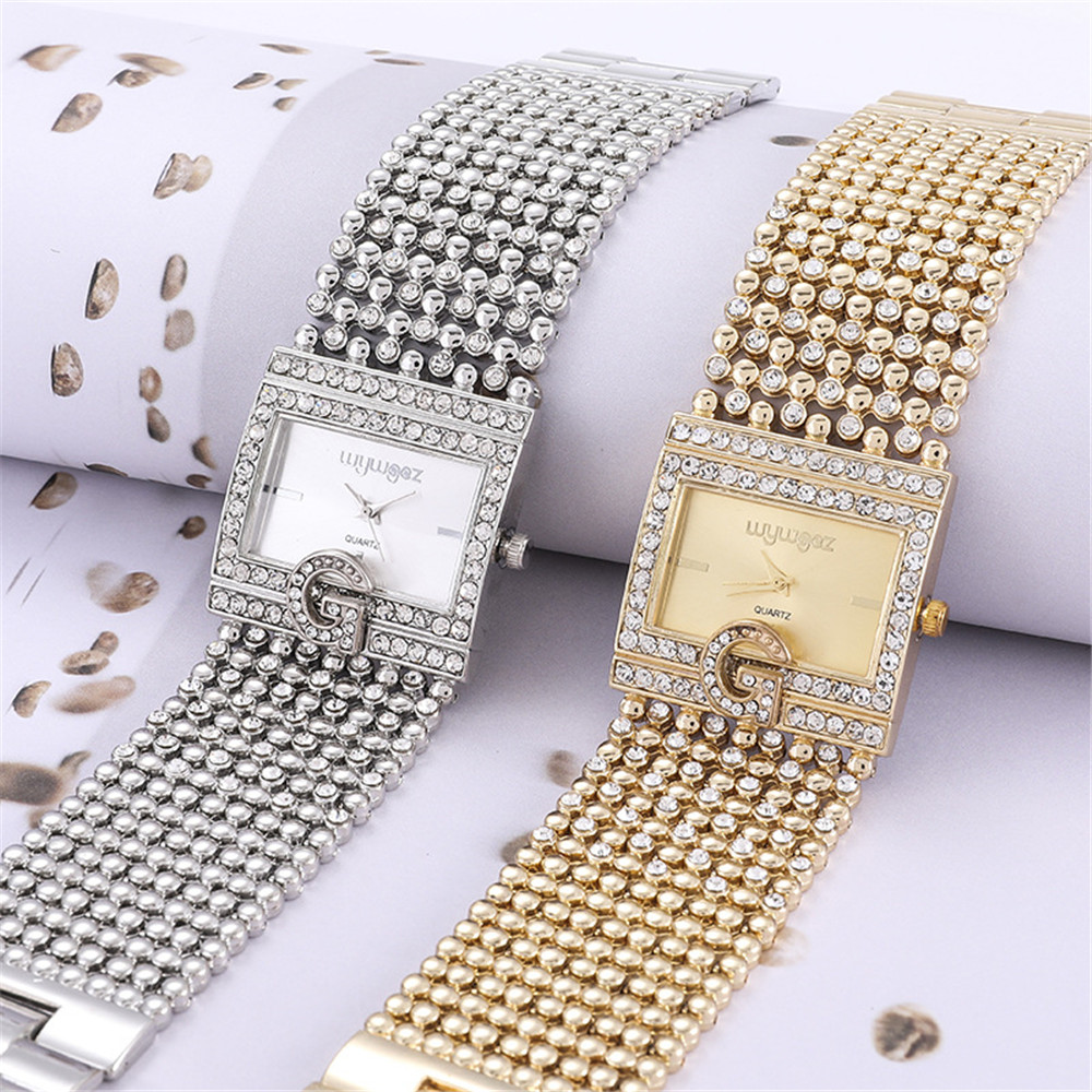 Simple Square Gold Watches Wom - огляд і ціна Jewelry Diamond Watches