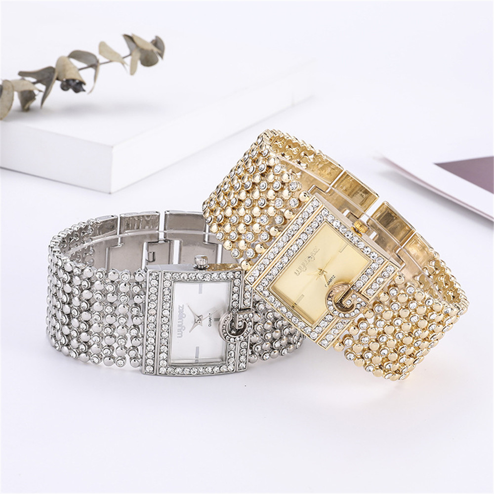 Simple Square Gold Watches Wom - огляд і ціна Jewelry Diamond Watches