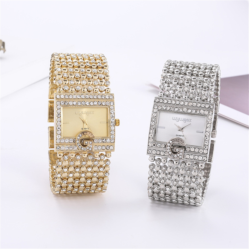 Simple Square Gold Watches Wom - огляд і ціна Jewelry Diamond Watches