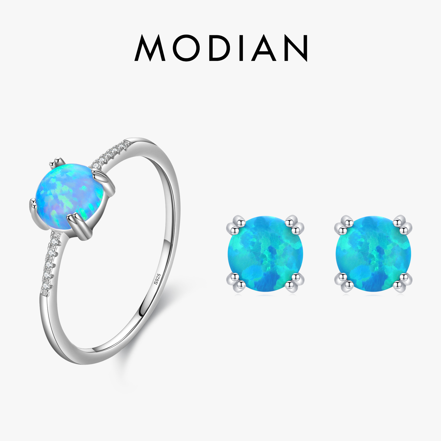 MODIAN Natural Opals Series Je - огляд і ціна Opal Earrings Dangle