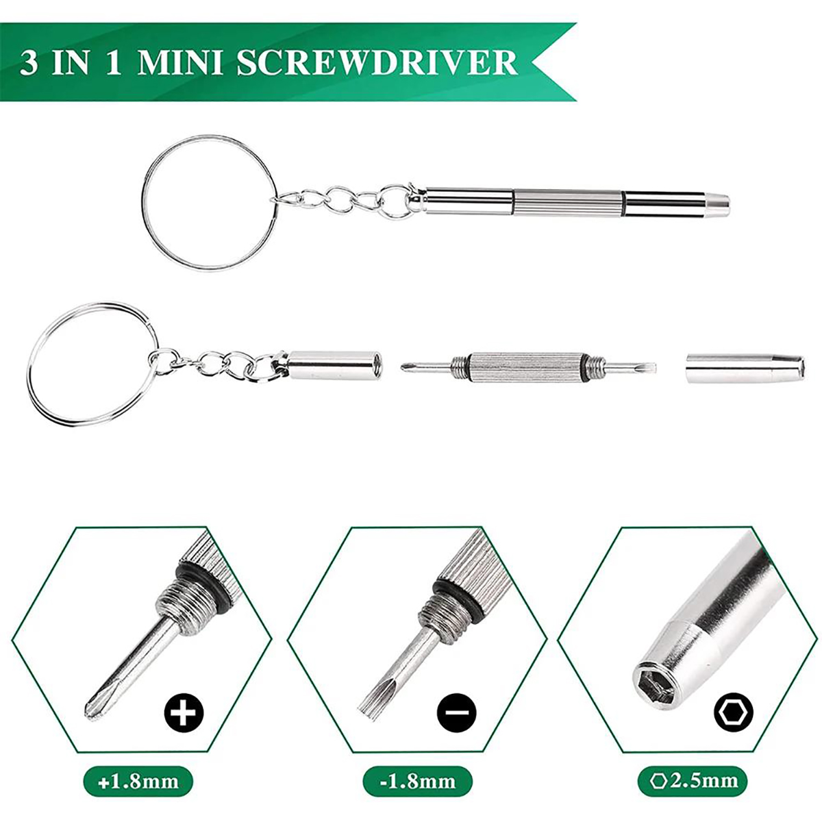 1/2/10pcs Mini 3 in1 Screwdriv - огляд і ціна Watch Repair Tool Kit