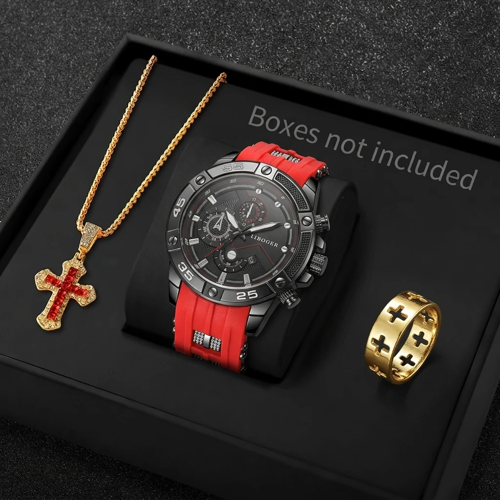 3PCS Fashion Male Sports Watch - огляд і ціна Mystery Jewelry Jar Watches