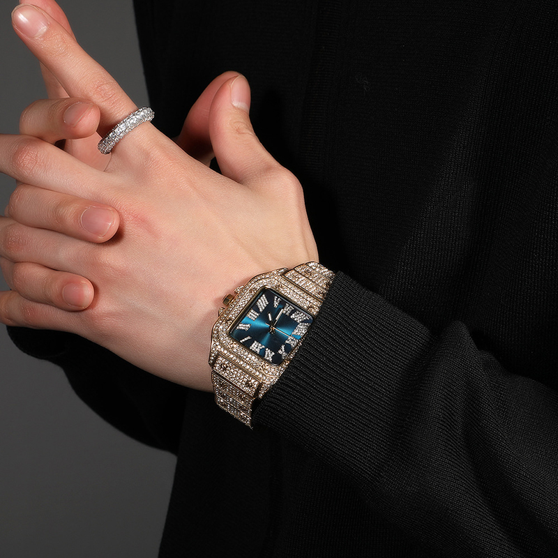 Hip Hop Luxury Quartz Wrist Wa - огляд і ціна Jewelry Watches Silver