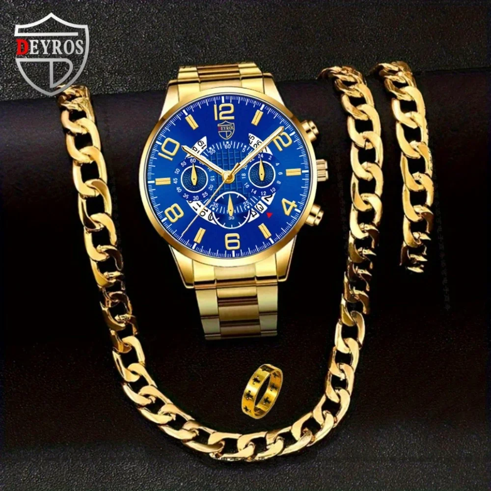 4pcs/set Men's Casual Watch Al - огляд і ціна Best Jewelry Watches