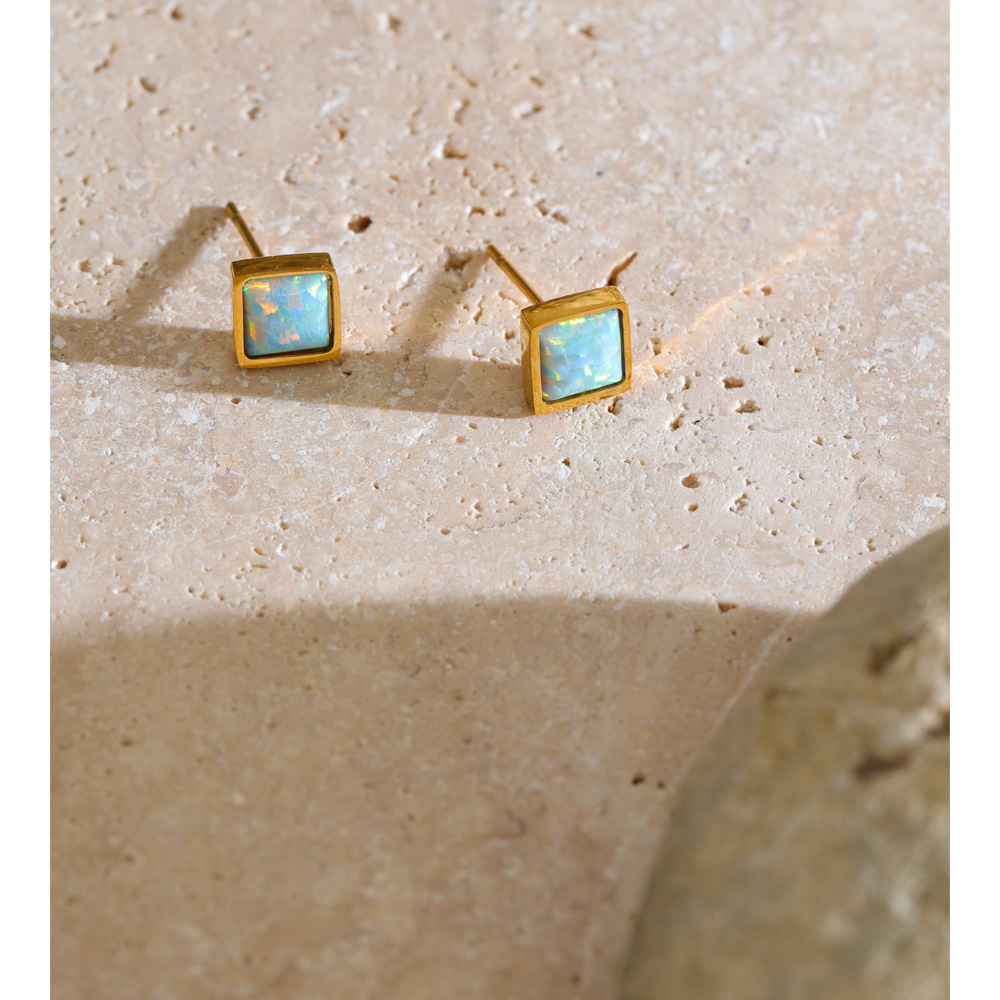 Yhpup 2026 Stainless Steel Squ - огляд і ціна Opal Earrings Dangle