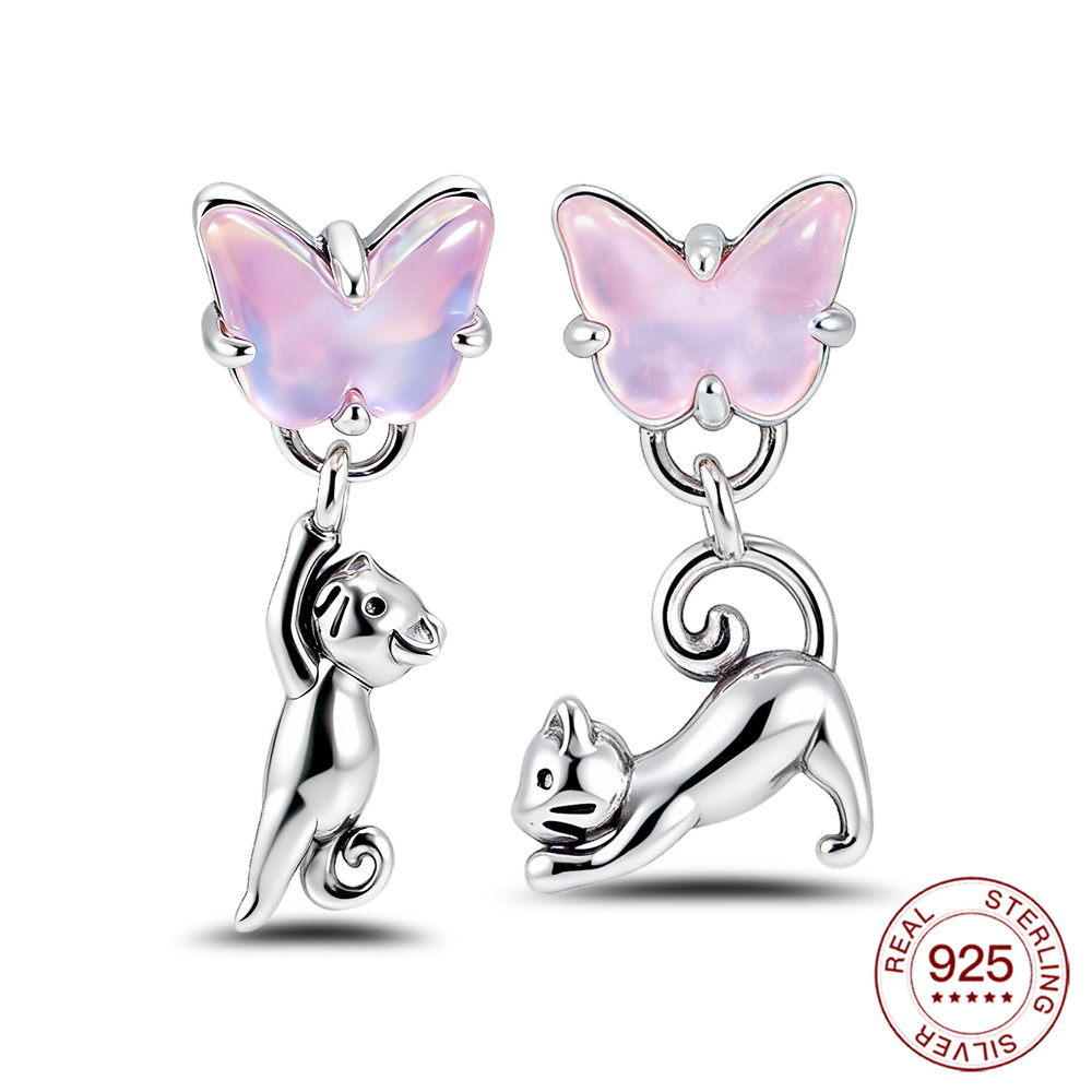925 Sterling Silver Cat & Butt - огляд і ціна Opal Earrings Dangle
