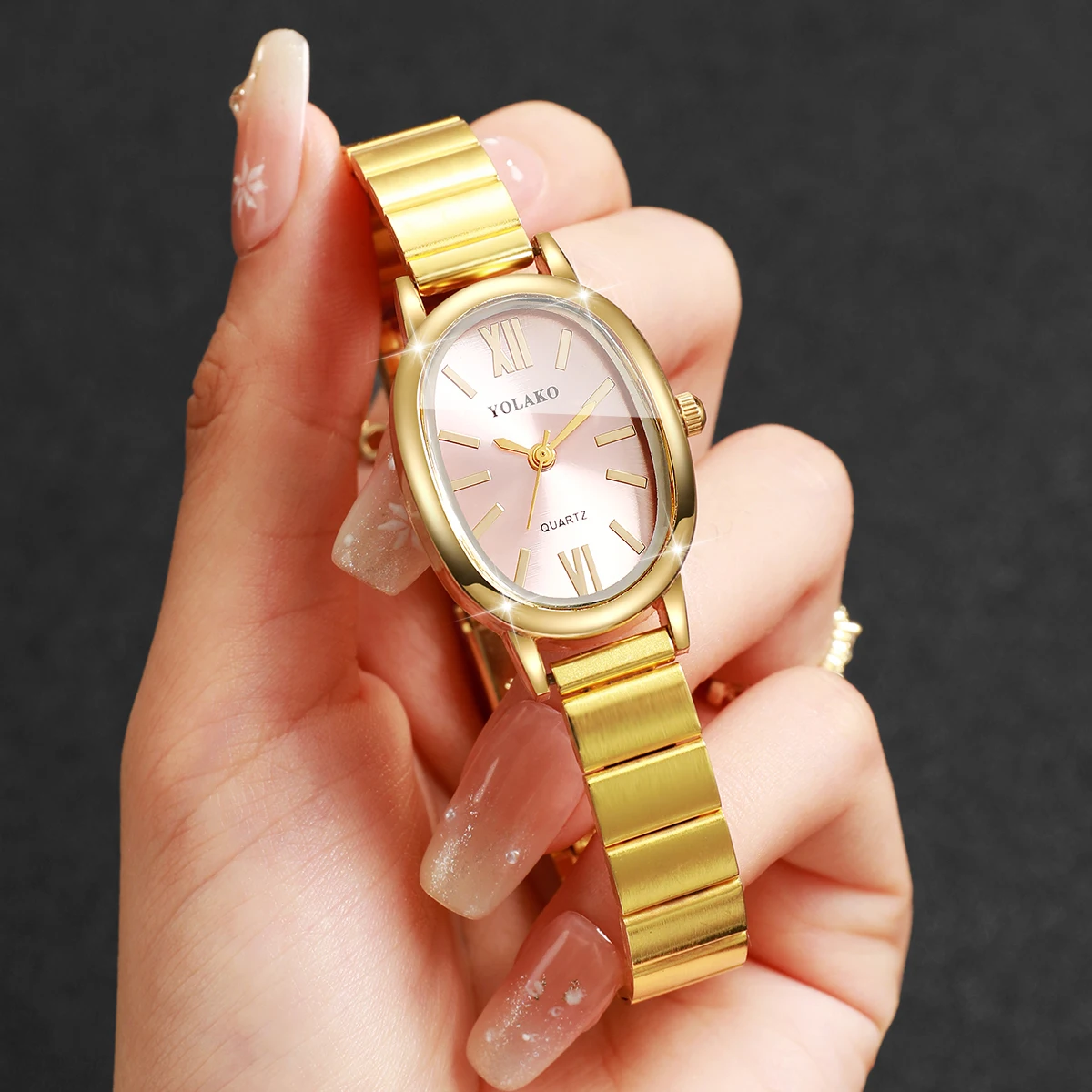 Elegant Pink Dial Women Watch  - огляд і ціна Jewelry Watches Women